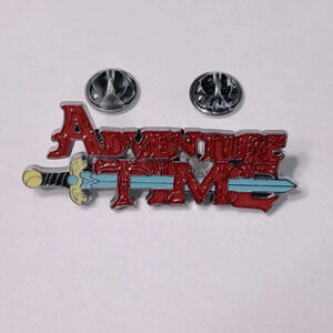 Adventure  Time Logo Pin 🗡️🐕🤍🩵💛